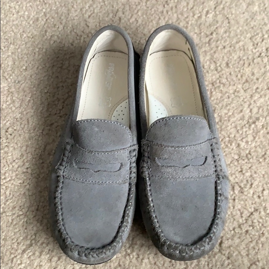 Primigi Gray Suede Loafers Kids Size 35 Eu 3.5 Us